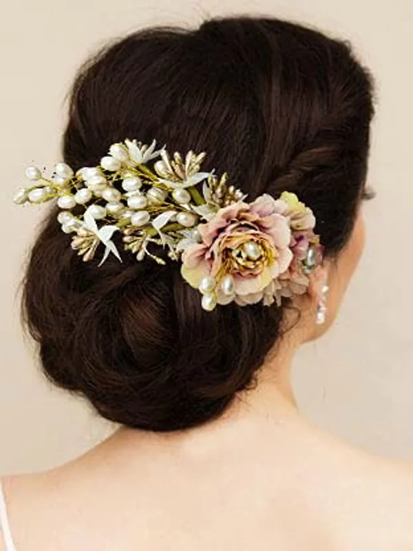 Peach_Artificial_Peony_Flower_With_Pearl_Hair_Comb_Slide,_Hair_Juda_Bun_Accessories_For_Girls_&_Women_(14_X_8_X_4_Cm)
