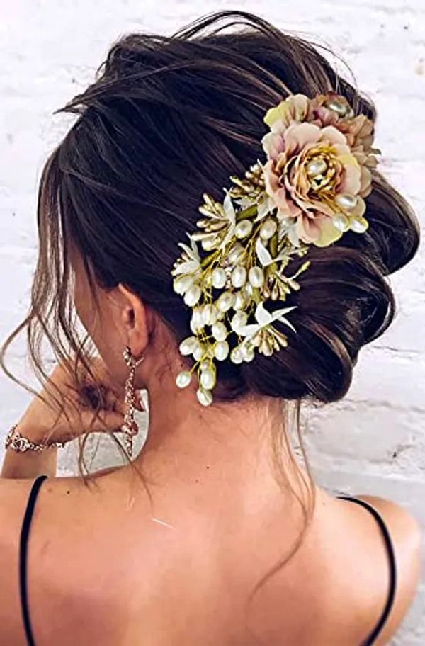 Peach_Artificial_Peony_Flower_With_Pearl_Hair_Comb_Slide,_Hair_Juda_Bun_Accessories_For_Girls_&_Women_(14_X_8_X_4_Cm)