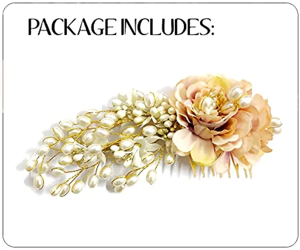 Peach_Artificial_Peony_Flower_With_Pearl_Hair_Comb_Slide,_Hair_Juda_Bun_Accessories_For_Girls_&_Women_(14_X_8_X_4_Cm)