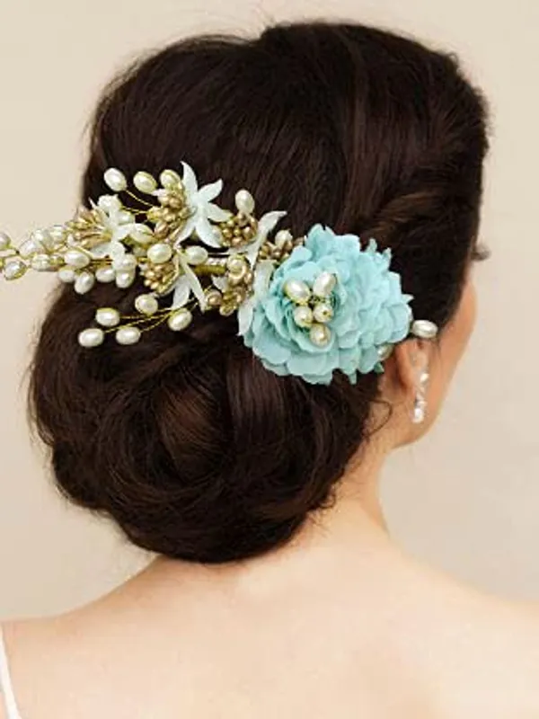 Rama_Green_Artificial_Peony_Flower_With_Pearl_Hair_Accessories_And_Hairpin_For_Women_(14_X_8_X_4_Cm)
