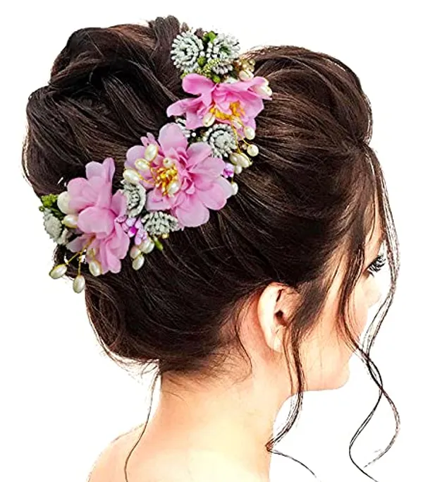 Baby_Pink_Artificial_Flowery_Hair_Accessories_For_Women_(14_X_8_X_4_Cm)