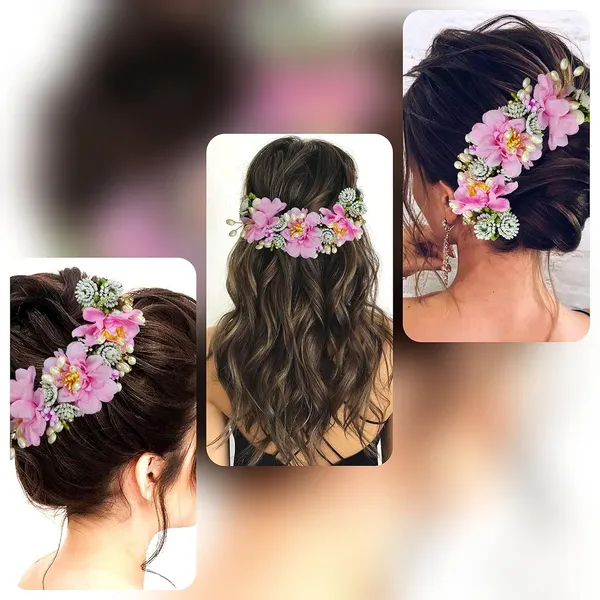 Baby_Pink_Artificial_Flowery_Hair_Accessories_For_Women_(14_X_8_X_4_Cm)