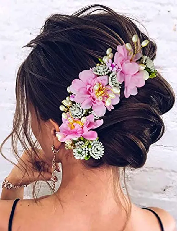 Baby_Pink_Artificial_Flowery_Hair_Accessories_For_Women_(14_X_8_X_4_Cm)