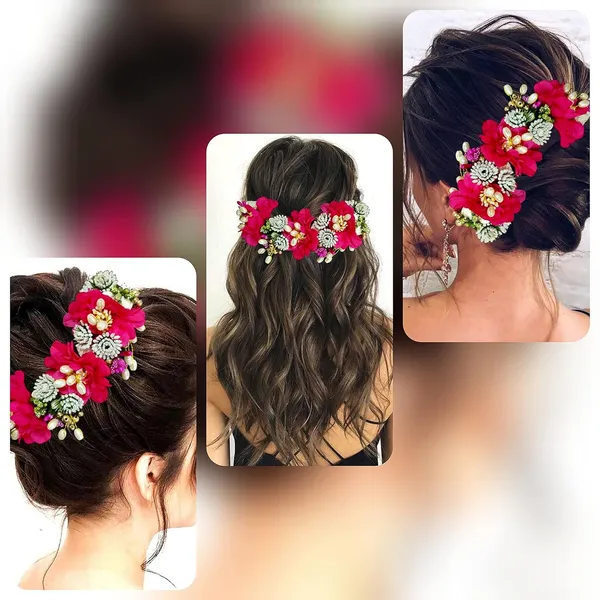 Dark_Pink_Artificial_Flowery_Hair_Accessories_For_Women_(14_X_8_X_4_Cm)