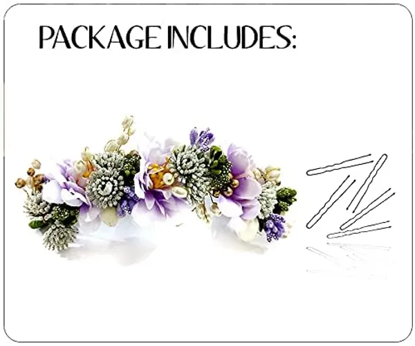 Purple_Artificial_Flowery_Hair_Accessories_For_Women_(14_X_8_X_4_Cm)