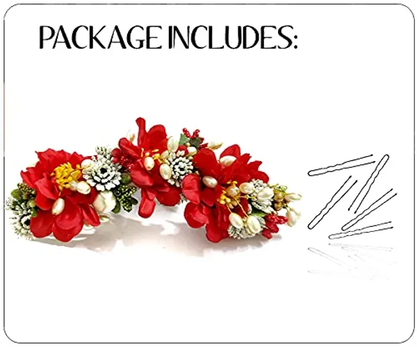 Red_Artificial_Flowery_Hair_Accessories_For_Women_(14_X_8_X_4_Cm)