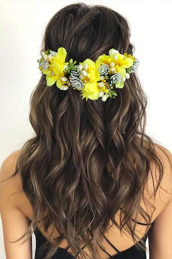 Yellow_Artificial_Flowery_Hair_Accessories_For_Women_(14_X_8_X_4_Cm)
