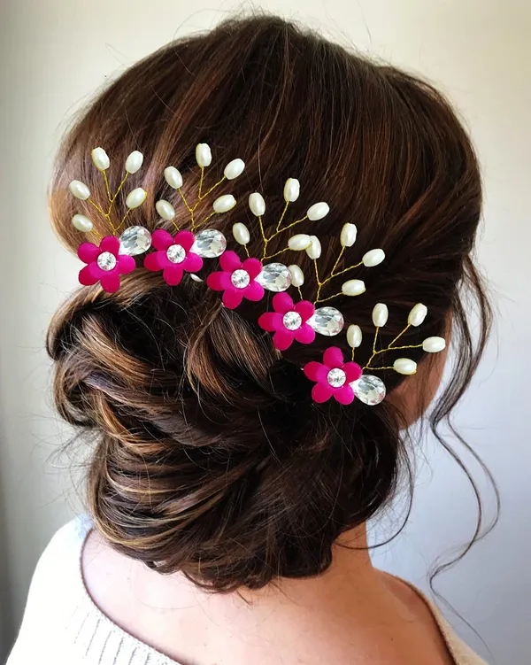 Dark_Pink_Artificial_Flower_With_Pearls_Hair_Pin_For_Women_&_Girls_(14_X_8_X_4_Cm)