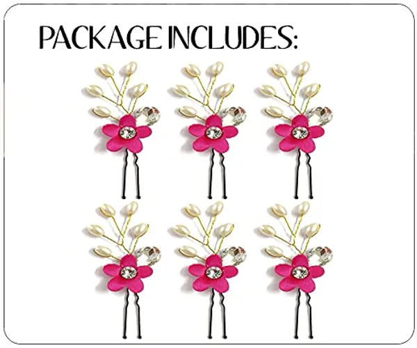 Dark_Pink_Artificial_Flower_With_Pearls_Hair_Pin_For_Women_&_Girls_(14_X_8_X_4_Cm)