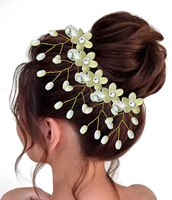 Golden_Artificial_Flower_With_Pearls_Hair_Pin_For_Women_&_Girls_(14_X_8_X_4_Cm)