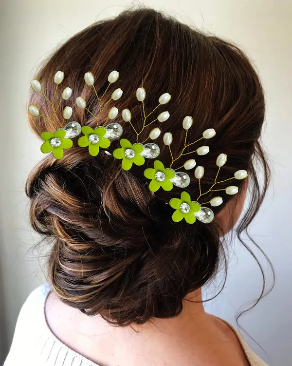 Light_Green_Artificial_Flower_With_Pearls_Hair_Pin_For_Women_&_Girls_(14_X_8_X_4_Cm)
