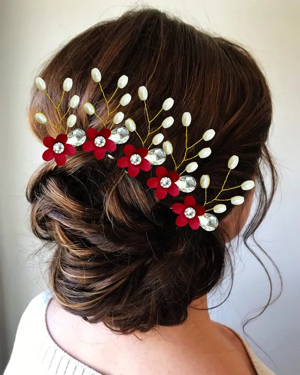 Maroon_Artificial_Flower_With_Pearls_Hair_Pin_For_Women_&_Girls_(14_X_8_X_4_Cm)