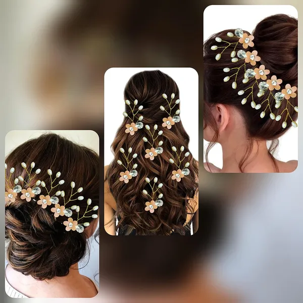 Peach_Artificial_Flower_With_Pearls_Hair_Pin_For_Women_&_Girls_(14_X_8_X_4_Cm)