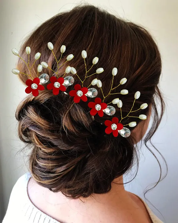 Red_Artificial_Flower_With_Pearls_Hair_Pin_For_Women_&_Girls_(14_X_8_X_4_Cm)