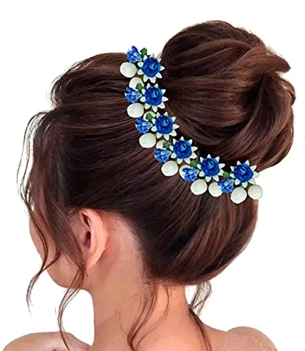 Blue_Artificial_Small_Rose_Flower_With_Mogra_Hair_Pin_Accessories_For_Women_&_Girls_(Pak_Of_8_Pins)_(14_X_8_X_1_Cm)