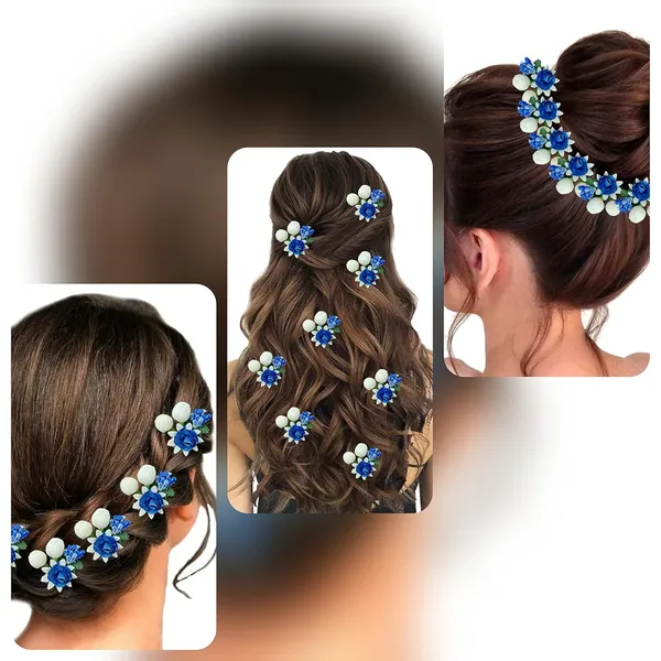 Blue_Artificial_Small_Rose_Flower_With_Mogra_Hair_Pin_Accessories_For_Women_&_Girls_(Pak_Of_8_Pins)_(14_X_8_X_1_Cm)