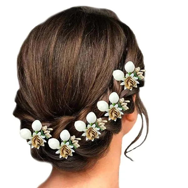 Golden_Artificial_Small_Rose_Flower_With_Mogra_Hair_Pin_Accessories_For_Women_&_Girls_(Pak_Of_8_Pins)_(14_X_8_X_1_Cm)