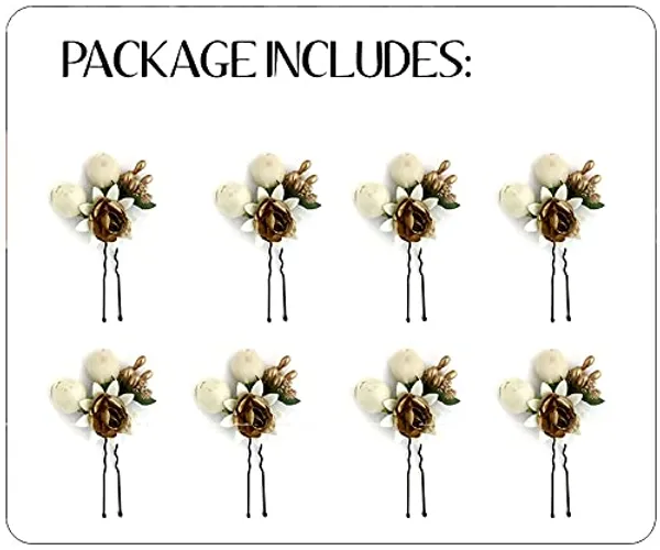 Golden_Artificial_Small_Rose_Flower_With_Mogra_Hair_Pin_Accessories_For_Women_&_Girls_(Pak_Of_8_Pins)_(14_X_8_X_1_Cm)