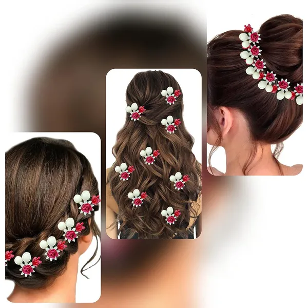 Maroon_Artificial_Small_Rose_Flower_With_Mogra_Hair_Pin_Accessories_For_Women_&_Girls_(Pak_Of_8_Pins)_(14_X_8_X_1_Cm)