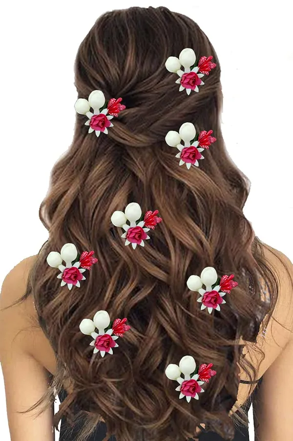 Red_Attractive_Artificial_Small_Rose_Flower_With_Mogra_Bridal_Wedding_Hair_Accessories_For_Women_&_Girls_(14_X_8_X_1_Cm)