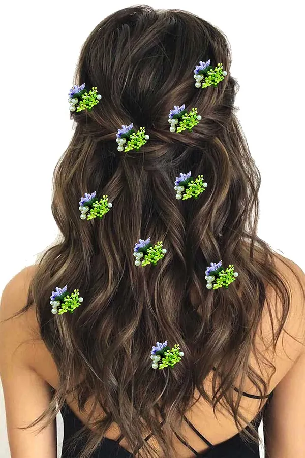 Pack_of_10_Mauve_Artificial_Round_Shape_Small_Flower_With_Mogra_Hair_Pin_Accessories_For_Women