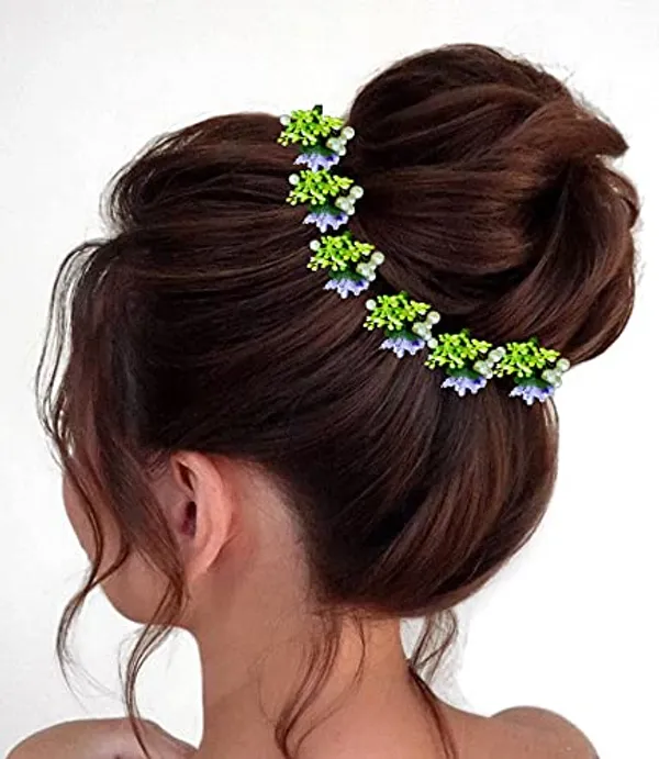 Pack_of_10_Mauve_Artificial_Round_Shape_Small_Flower_With_Mogra_Hair_Pin_Accessories_For_Women