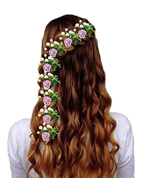 Pack_of_8_Baby_Pink_Artificial_Rose_Flower_With_Mogra_Hair_Pin_Accessories_For_Women
