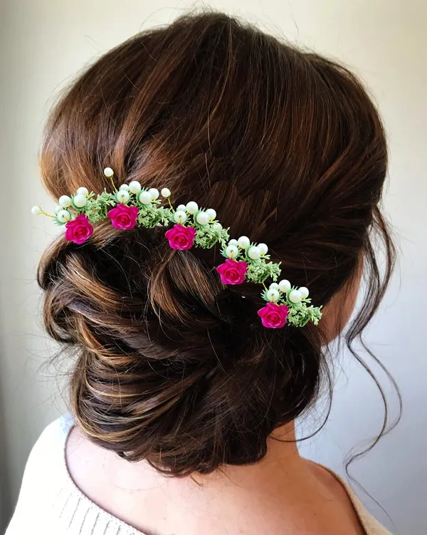 Pack_of_8_Dark_Pink_Artificial_Rose_Flower_With_Mogra_Hair_Pin_Accessories_For_Women