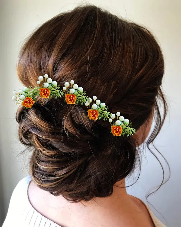 Pack_of_8_Orange_Artificial_Rose_Flower_With_Mogra_Hair_Pin_Accessories_For_Women