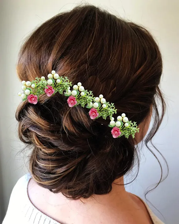 Pack_of_8_Peach_Artificial_Rose_Flower_With_Mogra_Hair_Pin_Accessories_For_Women