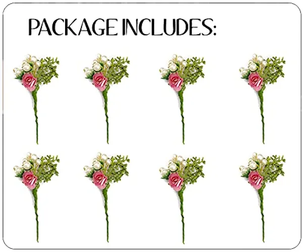 Pack_of_8_Peach_Artificial_Rose_Flower_With_Mogra_Hair_Pin_Accessories_For_Women
