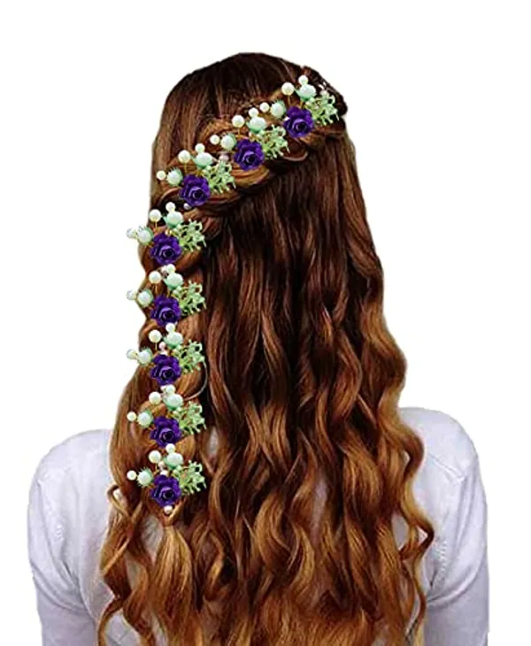 Pack_of_8_Purple_Artificial_Rose_Flower_With_Mogra_Hair_Pin_Accessories_For_Women