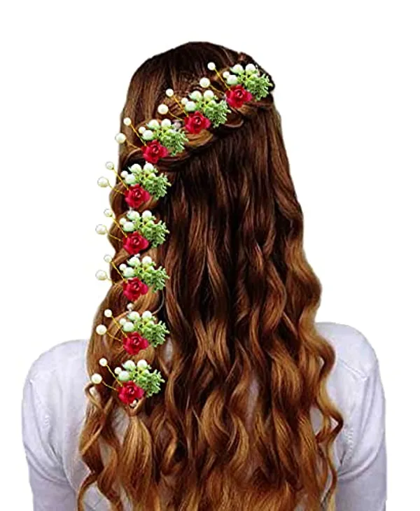 Pack_of_8_Red_Artificial_Rose_Flower_With_Mogra_Hair_Pin_Accessories_For_Women