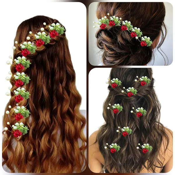 Pack_of_8_Red_Artificial_Rose_Flower_With_Mogra_Hair_Pin_Accessories_For_Women