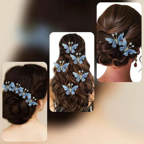 Pack_of_6_Grey_Artificial_Butterfly_Hair_Pin_For__And_Women_Pins