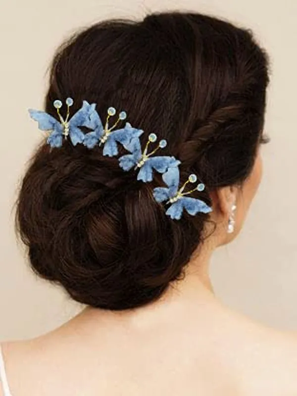 Pack_of_6_Grey_Artificial_Butterfly_Hair_Pin_For__And_Women_Pins