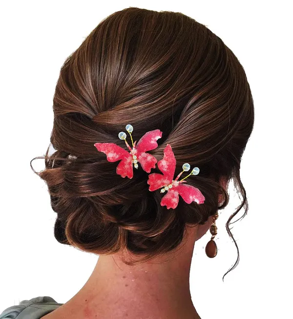 Pack_of_6_Red_Artificial_Butterfly_Hair_Pin_For__And_Women_Pins