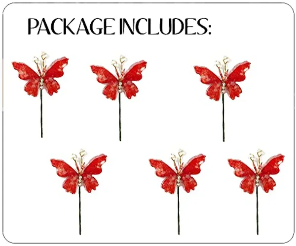 Pack_of_6_Red_Artificial_Butterfly_Hair_Pin_For__And_Women_Pins
