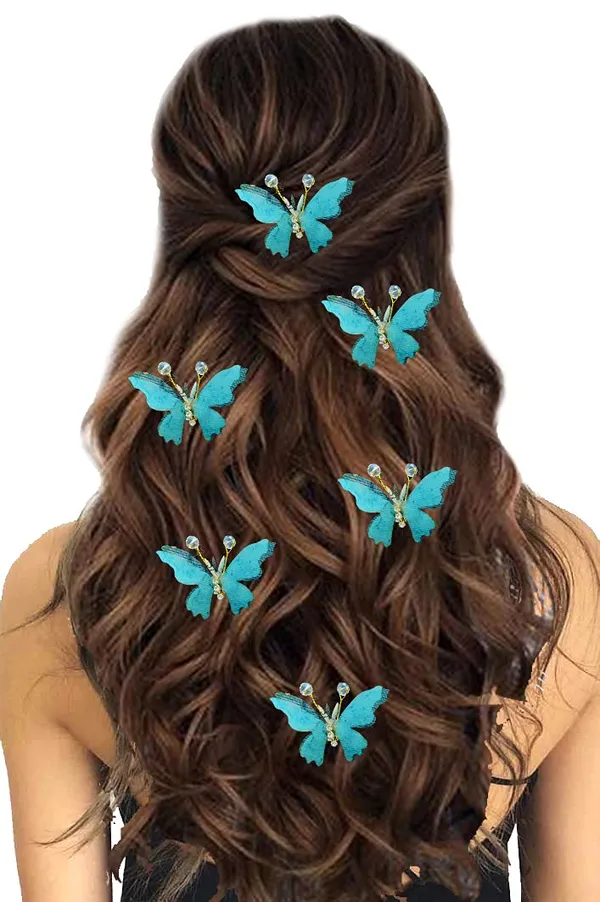 Pack_of_6_Sky_Blue_Artificial_Butterfly_Hair_Pin_For__And_Women_Pins