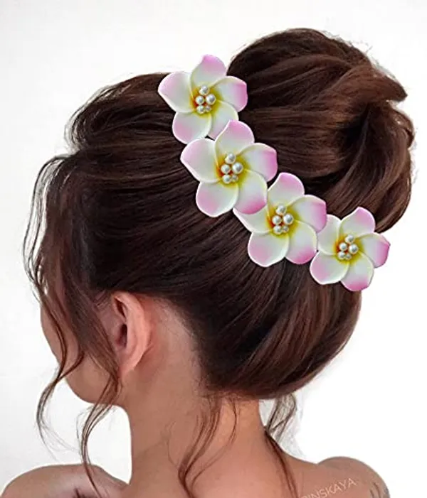 Pack_of_5_Baby_Pink_Women_Artificial_Frangipani_Hair_Accessories_And_Juda_Pin__Pins