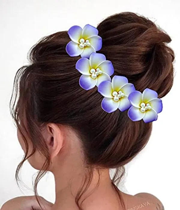 Pack_of_5_Blue_Women_Artificial_Frangipani_Hair_Accessories_And_Juda_Pin__Pins