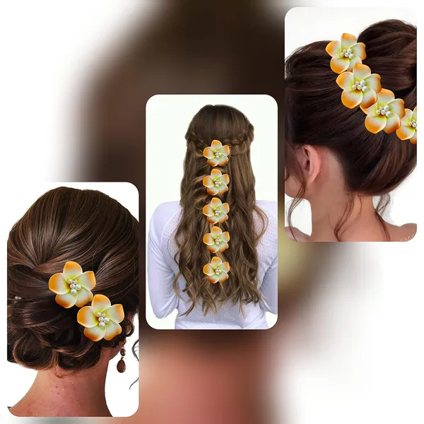 Pack_of_5_Orange_Women_Artificial_Frangipani_Hair_Accessories_And_Juda_Pin__Pins