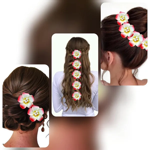 Pack_of_5_Red_Women_Artificial_Frangipani_Hair_Accessories_And_Juda_Pin__Pins