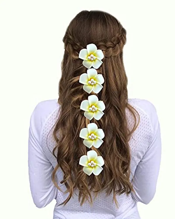 Pack_of_5_White_Women_Artificial_Frangipani_Hair_Accessories_And_Juda_Pin__Pins