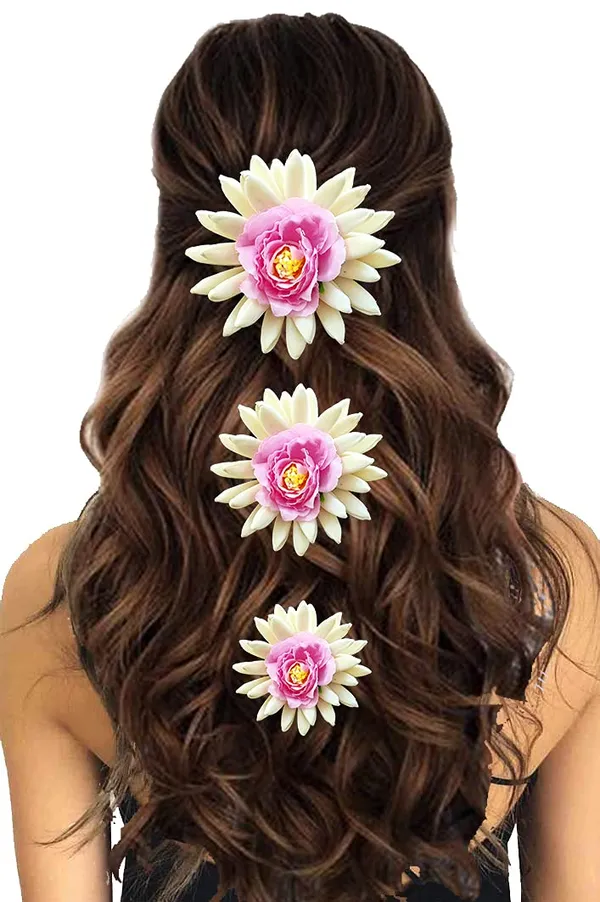 Baby_Pink_Artificial_Rose_With_Jasmine_Flower_Hair_Pin_For_Women_&_Girls_(14_X_8_X_4_Cm)