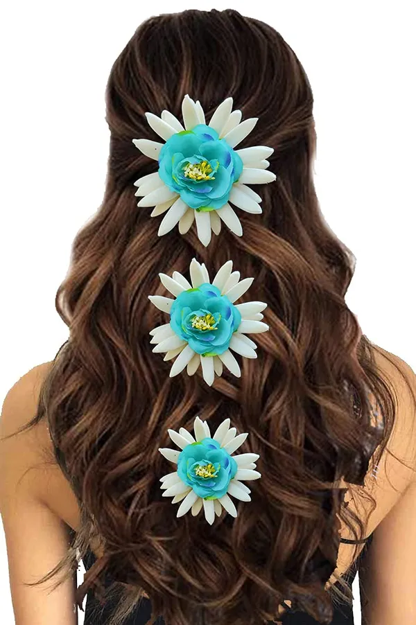 Blue_Artificial_Rose_With_Jasmine_Flower_Hair_Pin_For_Women_&_Girls_(14_X_8_X_4_Cm)