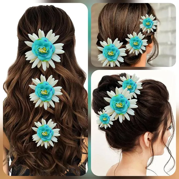 Blue_Artificial_Rose_With_Jasmine_Flower_Hair_Pin_For_Women_&_Girls_(14_X_8_X_4_Cm)
