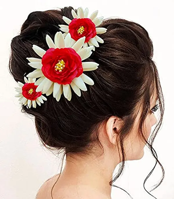 Red_Artificial_Rose_With_Jasmine_Flower_Hair_Pin_For_Women_&_Girls_(14_X_8_X_4_Cm)