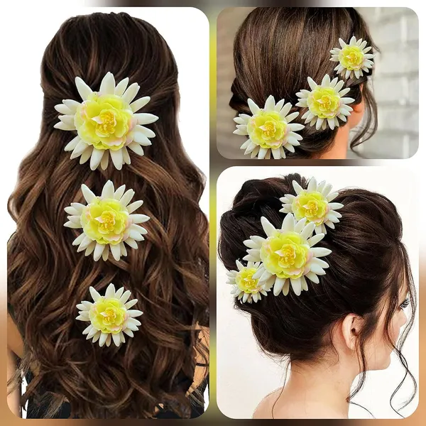 Yellow_Artificial_Rose_With_Jasmine_Flower_Hair_Pin_For_Women_&_Girls_(14_X_8_X_4_Cm)