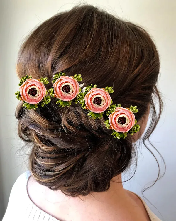 Pack_of_5_Baby_Pink_Artificial_Rose_Flower_Hair_Pin_For_Women__Pins